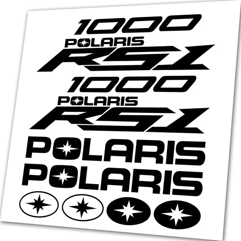 UNIVERSAL REPACEMENT EMBLEM STICKERS FOR POLARIS RZR RS1 1000 VINYL DECAL - view 5