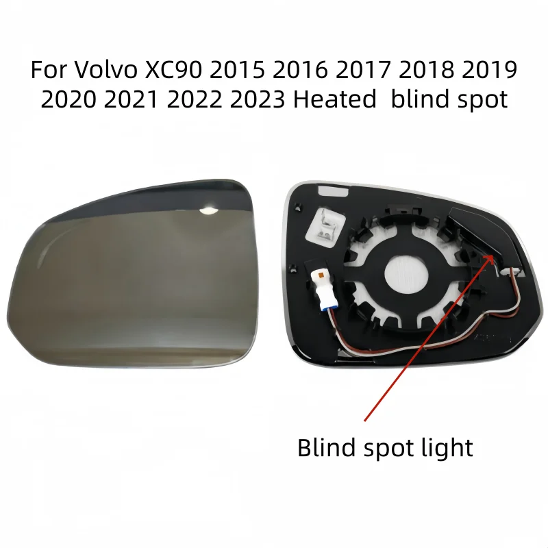 

Для Volvo XC90 2015 2016 2017 2018 2019 2020 2021 2022 2023 новое прозрачное зеркало заднего вида с подогревом, стеклянная линза, слепая зона