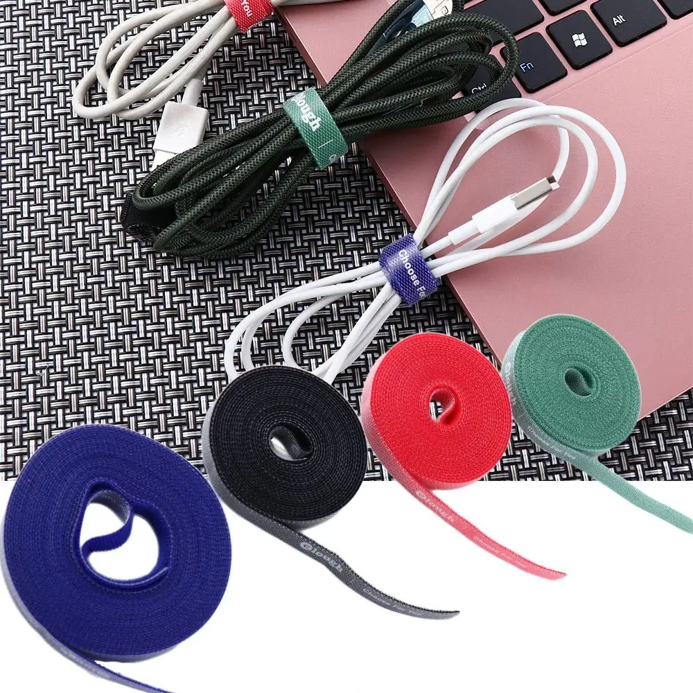 Multi-function Cable Organizer Free Cut Cable Organizer Wire Clip Reusable Nylon USB Charger Protector Strong Sticky Cable Ties