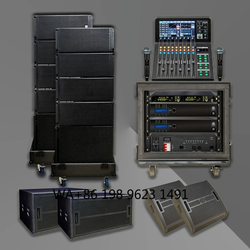 8+2+2mon+2sub Waterproof Passive Line Array Speaker System Outdoor Professional Audio for Stage Concert Church Live Performance