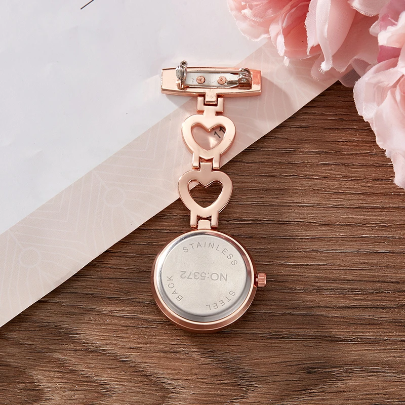 2022 luxus Krankenschwester Taschenuhr Frauen Chic Herz Edelstahl Kristall Vintage Kleid Tasche Fob Uhren Damen Reloj Colgante