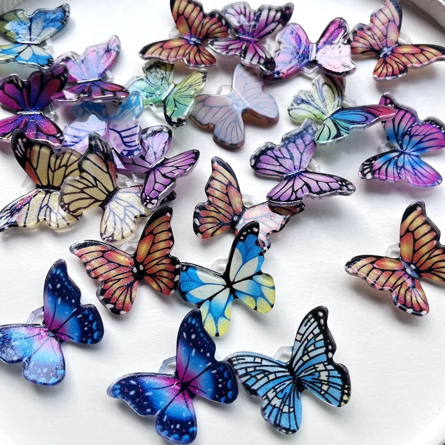 Mix Charm kwiat motyl Rhinestone diy biżuteria kolczyki dekoracyjne bransoletka akcesoria motyl