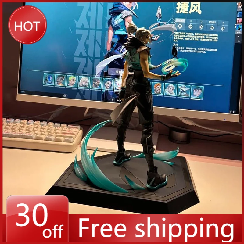 VALORANT Jett Figure 32cm 1/6 Scale Figure Anime Game Periphery Desktop Decoration Display Ornaments Holiday Gifts for Children