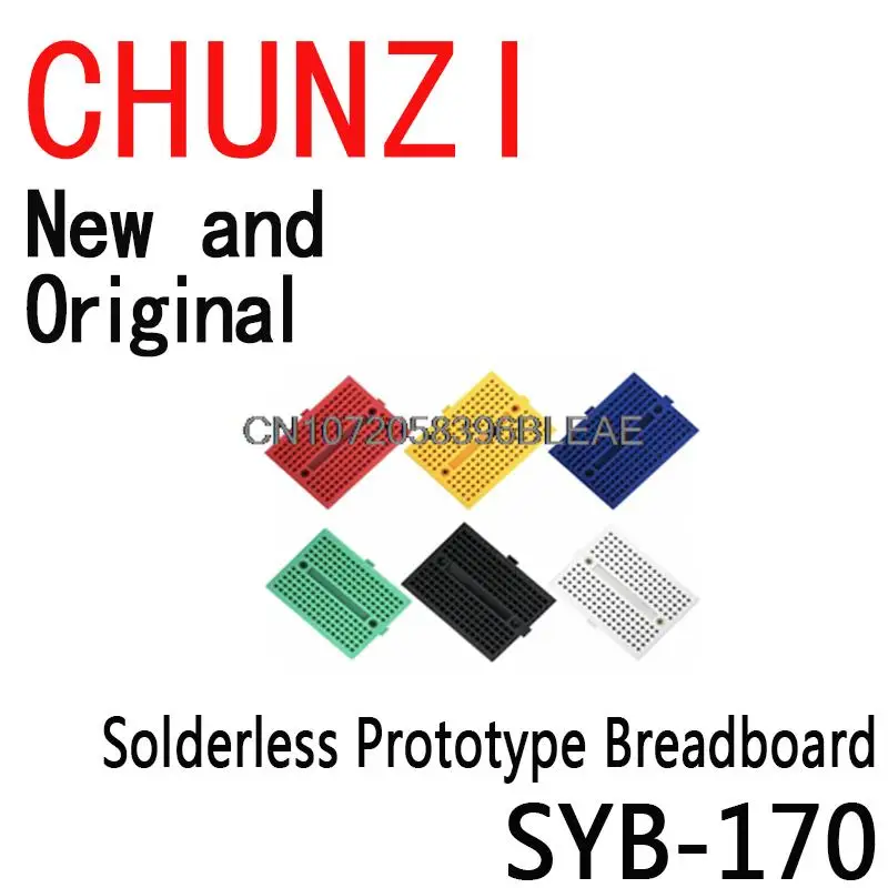 1PCS Universal 170 Tie-Points Mini Breadboard DIY Kit White Black Red Yellow Blue Green SYB-170 Solderless Prototype Breadboard 