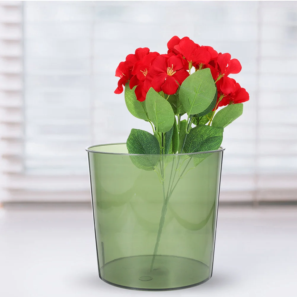 

4Pcs Clear Round Trash Can Transparent Plastic Storage Basket Multipurpose Waste Container for Office Home Kitchen Bedroom