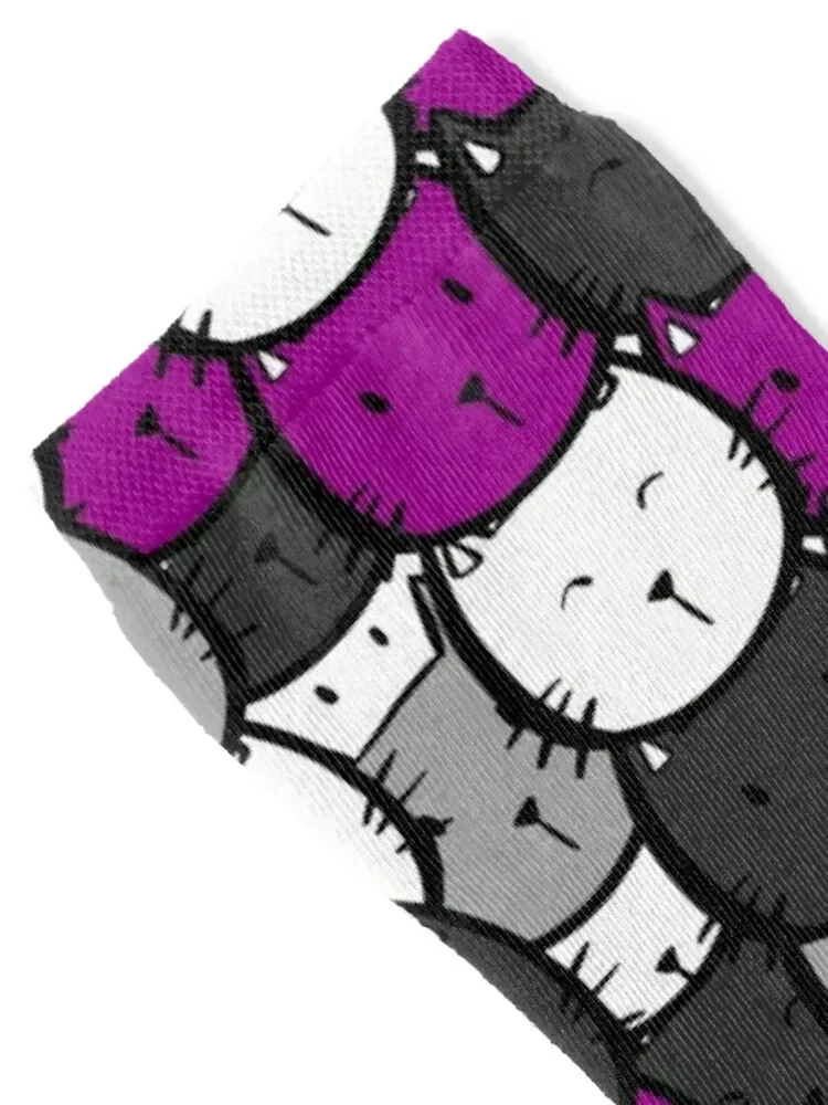 Subtle Ace Flag Cat Pattern Socks New year's luxe Toe sports Heating sock Woman Socks Men's