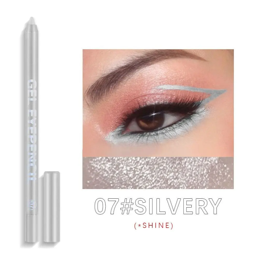 Multifunctionele 10-kleuren eyelinerpotlood Mat Langdurig gekleurd wenkbrauwpotlood Parel Transpiratie Eyeliner Pen Dames Cosmetisch
