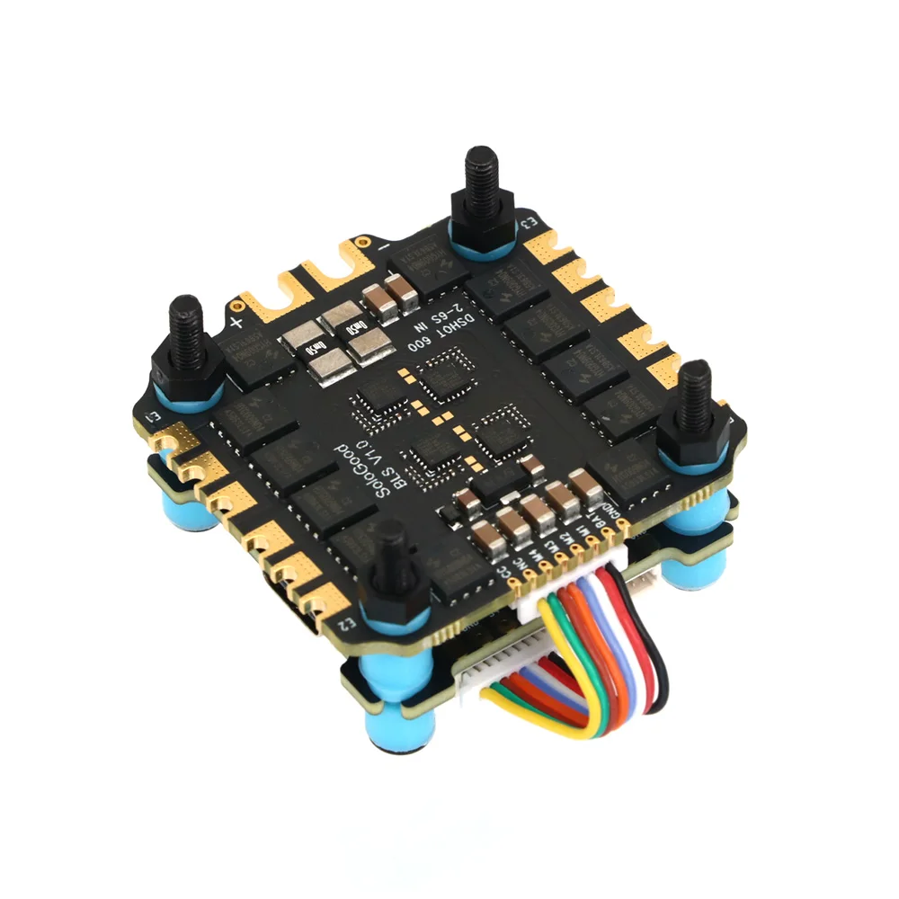 

SoloGood F722 60A Stack ICM42688P F722 Контроллер полета BLHELI_S 60A 4in1 ESC 30,5X30,5 мм 2-6S для FPV Детали дронов для фристайла