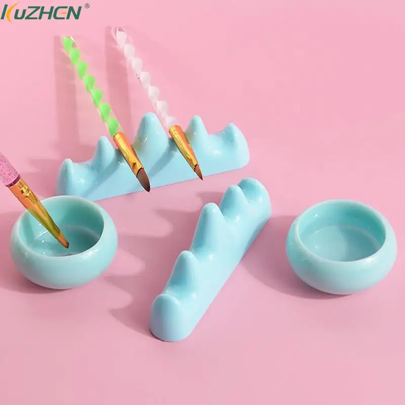 

1Pc Nail Art Pen Washing Pen Cup With Holder Alcohol Nail Washing Cleaning Cup Pen Holder Manicure Tools