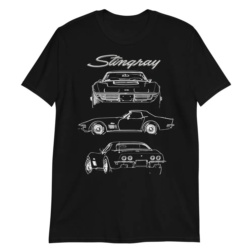 1970 vette C3 Stingray LT-1 Custom Outline Art Collector Car Gift T-Shirt