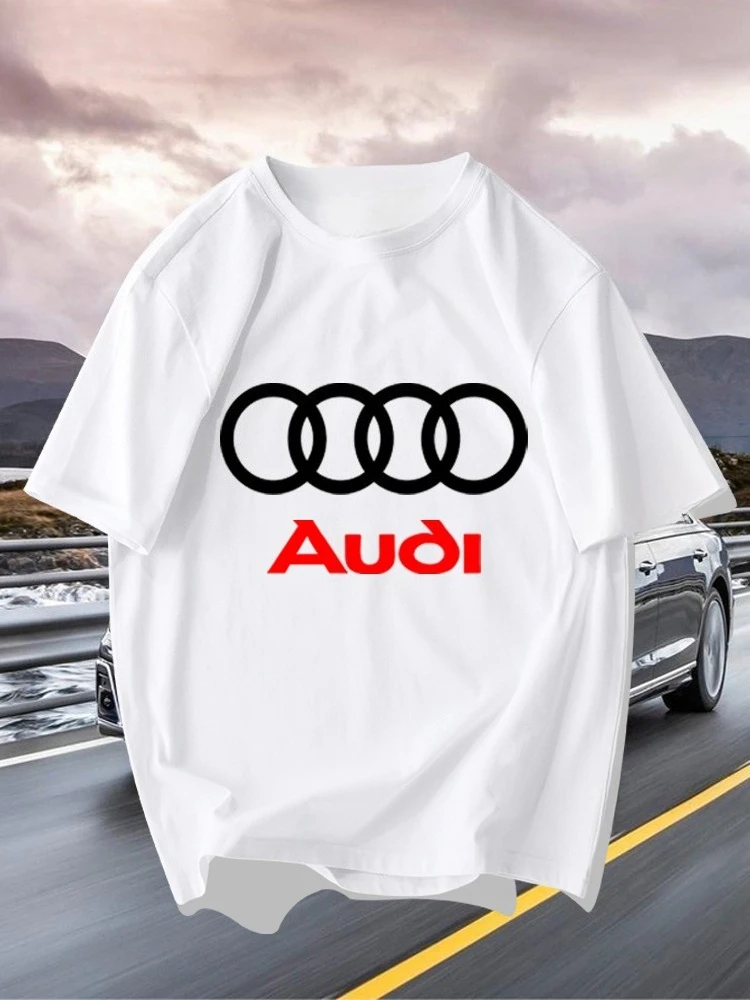 

Audi RS Racing Peripheral Car Брендовая футболка с короткими рукавами и принтом Летняя мужская и женская футболка из чистого хлопка с половиной рукавов