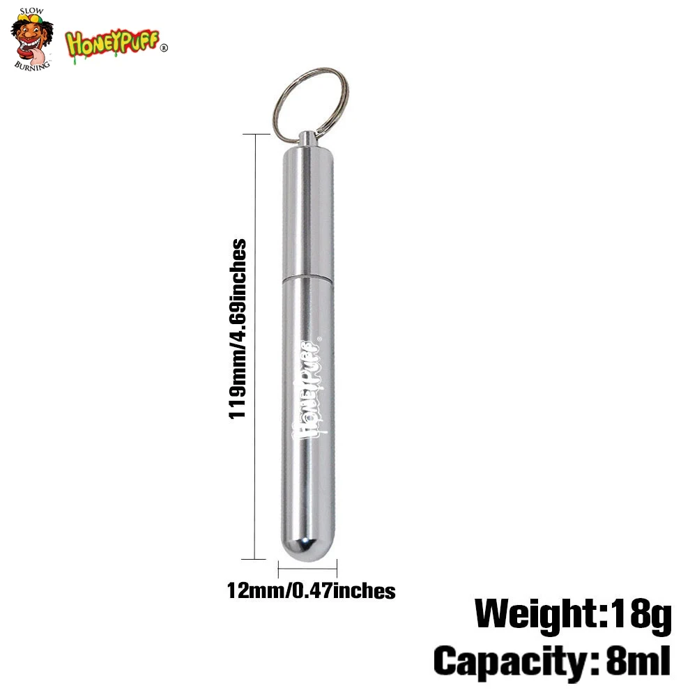Honeypuff King Size Luchtdichte Geur Proof Container Draagbare Aluminium Metalen Opslag Kruidenafdichting Stash Pot Voor Reizen Gratis Custom