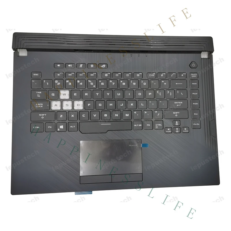 OM+  FOR Asus GL531 G531 G531G black backlit US keyboard palmrest 8pin touchpad 12pin