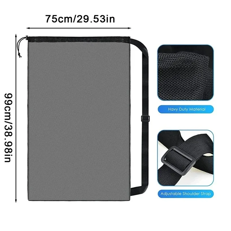 Сетчатая футбольная сумка большой вместимости, очень большая сумка для хранения баскетбола на шнурке с карманом на молнии, сумка для волейбола и футбола