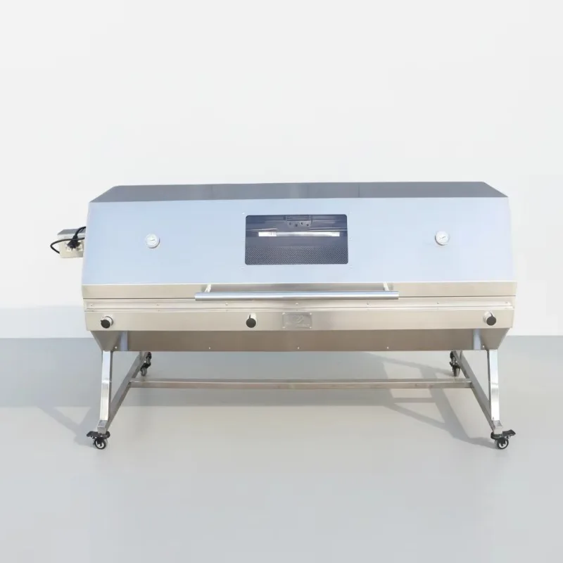 

BBQ Rotisserie Gas Grill Spit Roaster Large Adjustable Stainless Steel Double Burners Pig Lamb Backyard Business Customized OEM