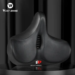 WEST BIKING MTB Gel Comfort Saddle Ultra Wide Electric Bike Scooter Seat Silicone Massage Particle Cycling Shock Absorber Saddle