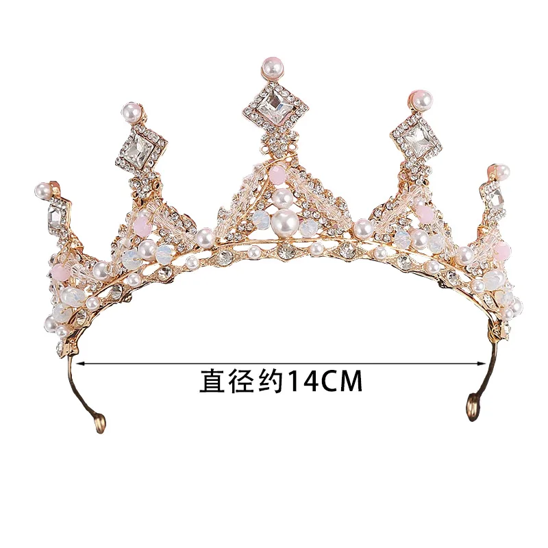 Headband for Girls Crystal Tiara Pearl Princess Crown Butterfly Pearl Hairband for Kids 5-16 Years Gifts for Birthday Costume