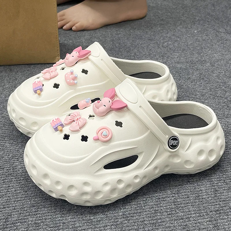 2025 sommer Herbst Plattform Hausschuhe Frau Männer Mode Clogs Mit Niedlichen DIY Hund Schnürsenkel Paare Indoor Straße Rutschen Plus Größe – Detail 9