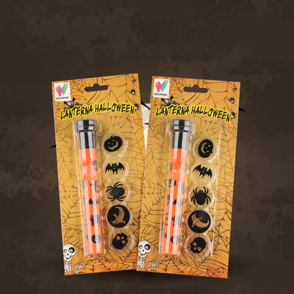 

5 Sets Pumpkin Ghost Flashlight Halloween Lamp Projector Haunted House Pattern
