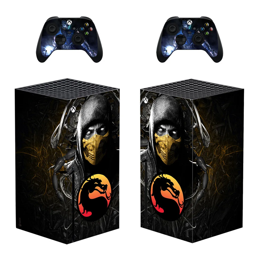 MORTAL KOMBAT Style Xbox Series X Skin Sticker for Console & 2 Controllers Decal Vinyl Protective Skins Style 1