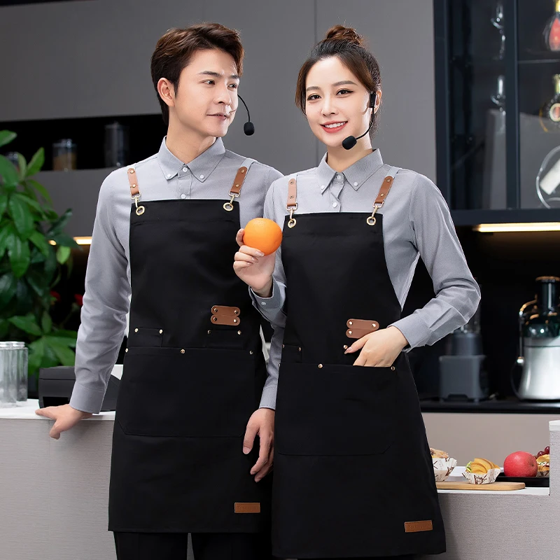 مع جيوب كبيرة مآزر المطبخ الطبخ مطعم الرجال الشيف النادل المئزر اكسسوارات المطبخ اللوازم المنزلية مسمار الاستوديو