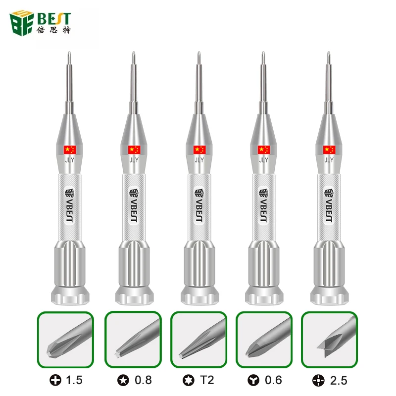 BST-9905S 5pcs/set Precision Magnetic S2 Bits Screwdriver Set Multi-Tool For iPhone Samsung Phone Maintenance Hand Tools