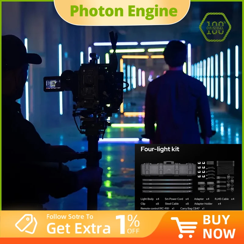 

Godox TL120 TL120-K4 Pavo Tube Light RGB Color Photography Light Handheld Light Stick with APP Remote Control for Photos Video