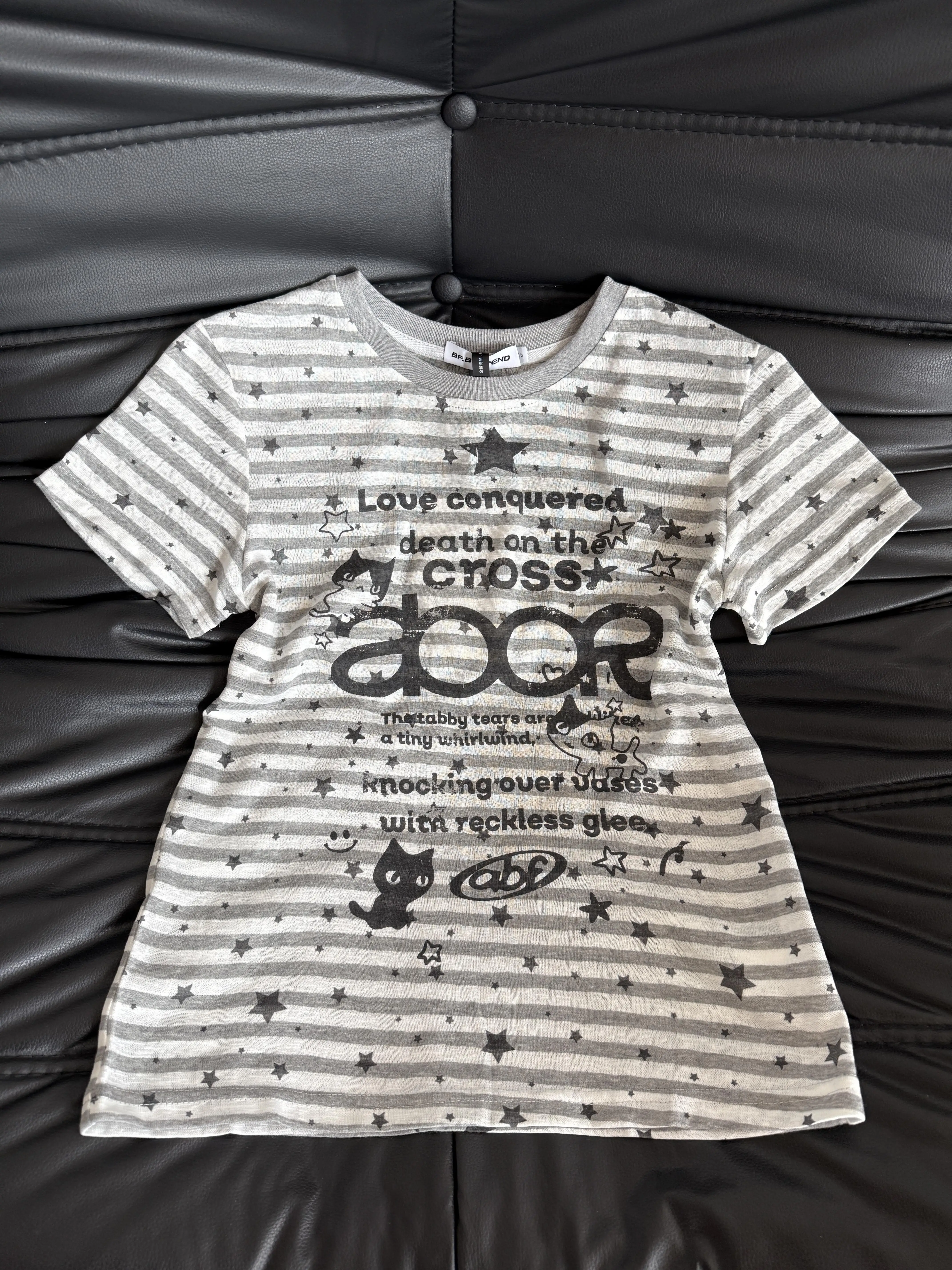 

Retro American Striped Star Print Short Sleeve T-Shirt Women's Summer Slim Fit Versatile Fashionable Top round Neck Casual Wear
