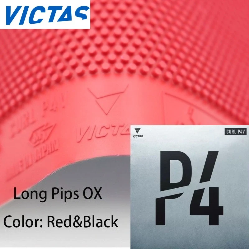 victas-p4v-ox-long-pimples-ping-pong-rubber-sheet-red-black-offensive-pimples-no-sponge-table-tennis-rubber-ittf-approval