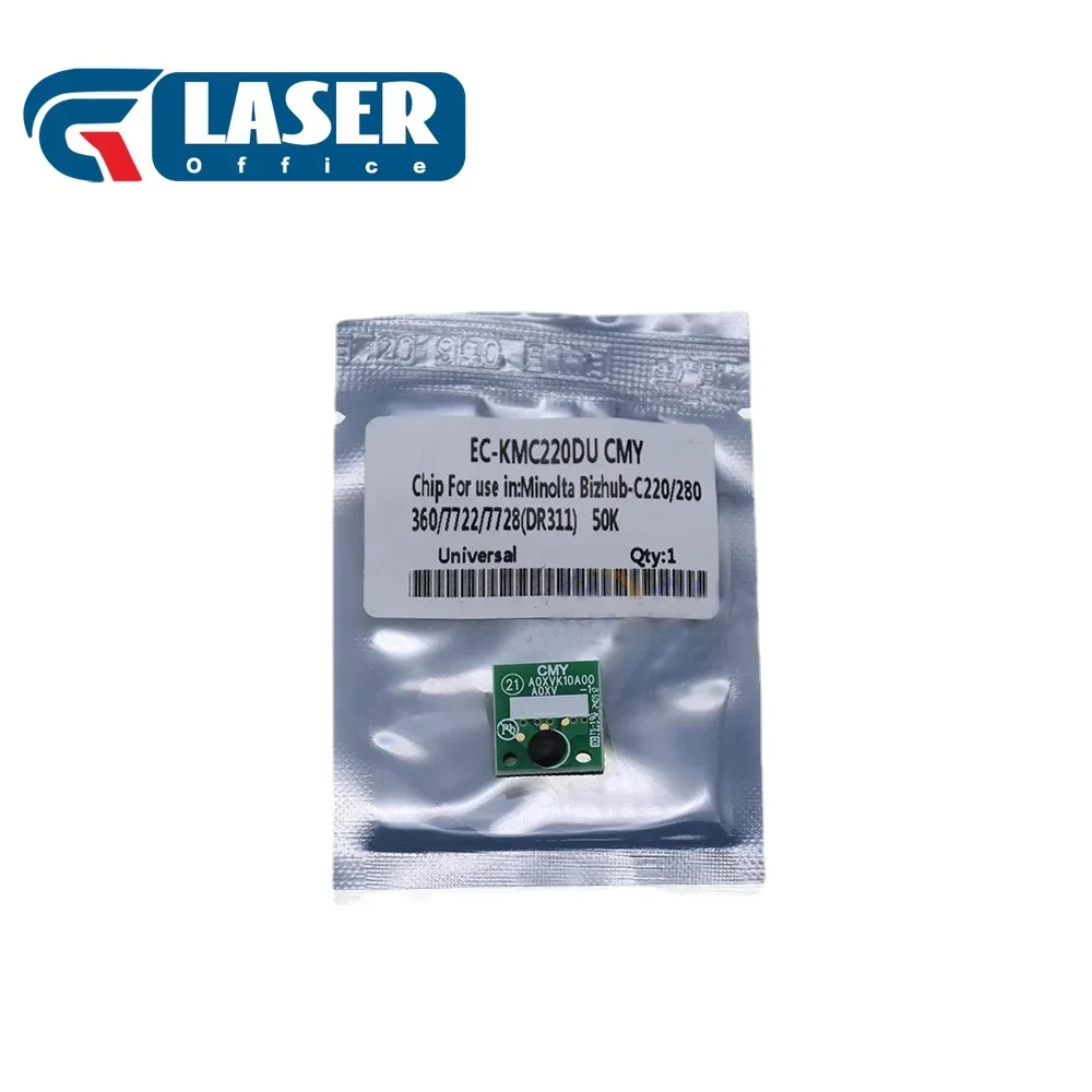 

4шт. DR-512 DR512 DR 512 Барабанный чип для Konica Minolta C224 C364 C284 C454 C554 C7822 C7828 Чип сброса картриджа барабанного блока