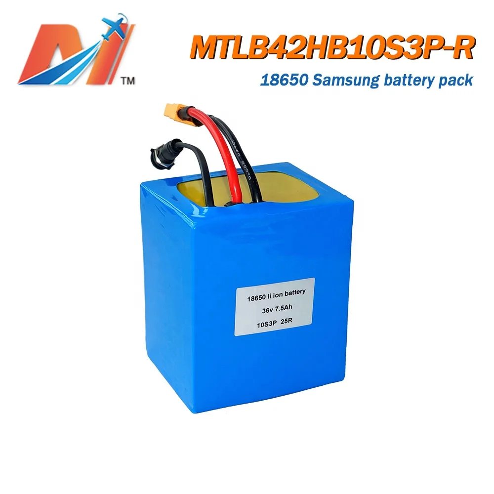 10s3p-r Lithium Battery Cubic Shape 42V 9Ah Battery Pack for Motor Powered Skateboard E-scooter Electric Vehicles