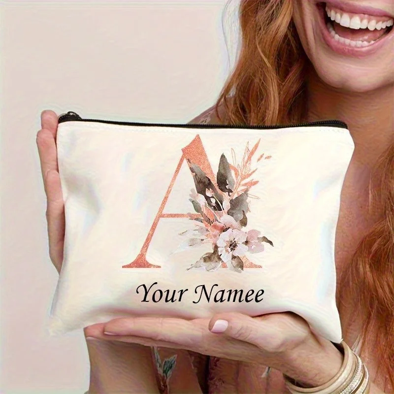 Personalized Custom 26 English Letter Makeup Bag Toiletry Bag the Perfect Gift for Mothers Teachers Friends Wedding Gifts Bags