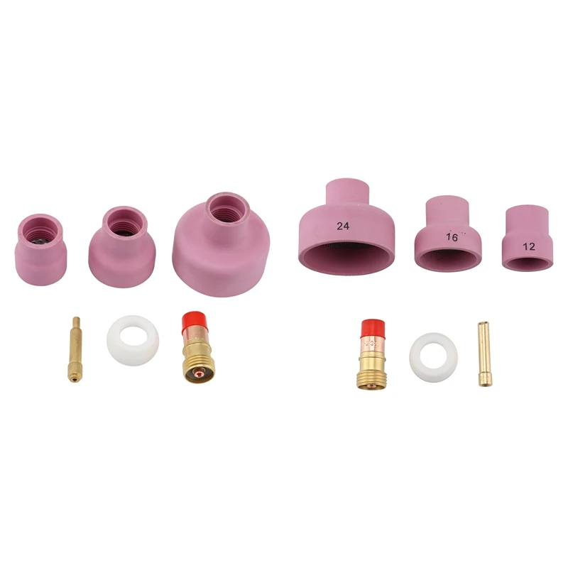 

TIG Welding Torch Ceramic Nozzle Ring Cover Gas Lens Cup Kit For WP17/18/26 Welding Accessories Tool Kit