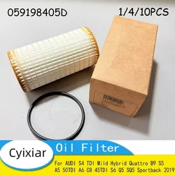 Car Oil Filter Kit for AUDI S4 TDI Mild Hybrid Quattro B9 S5 A5 50TDI A6 C8 45TDI S6 Q5 SQ5 Sportback 2019 059198405D