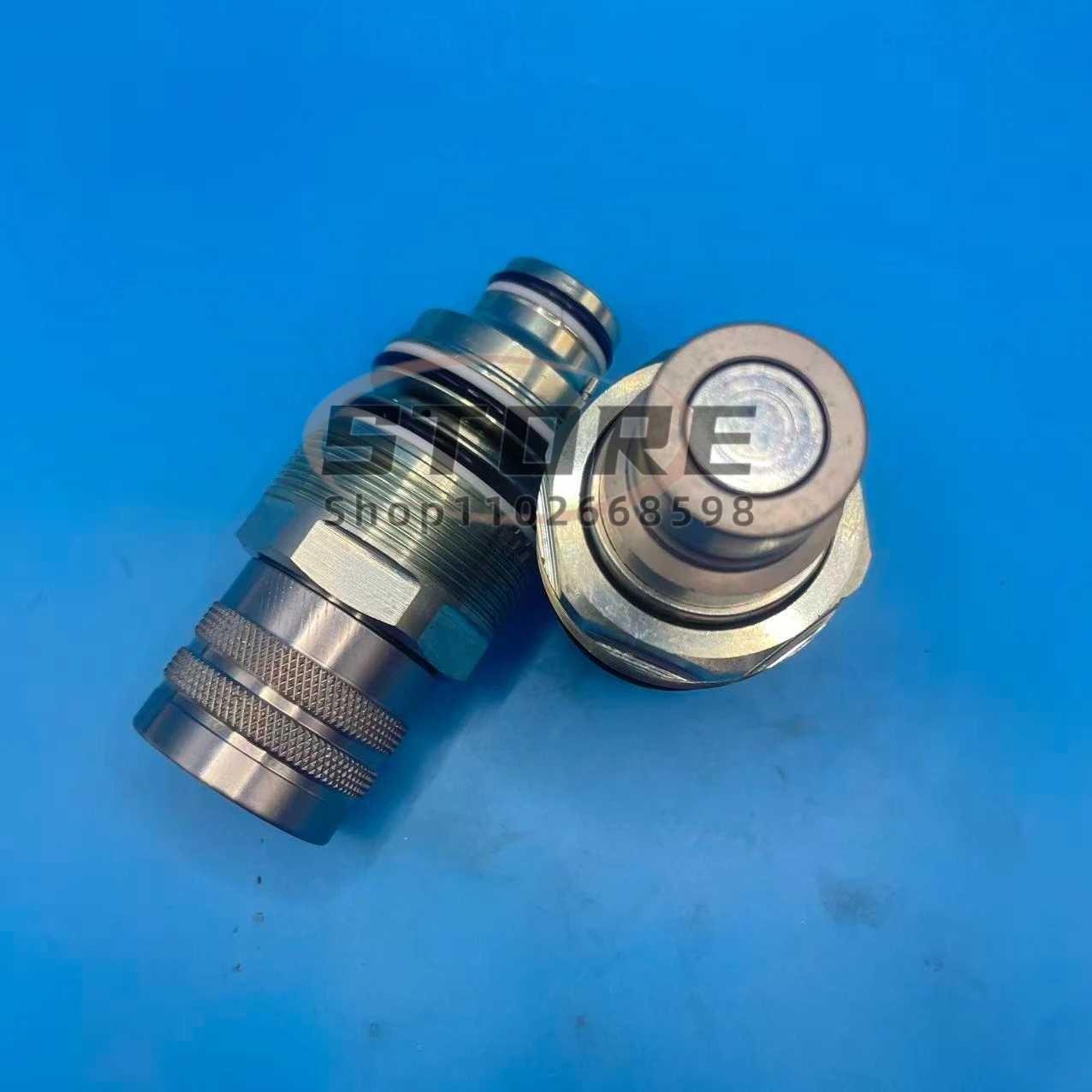 Coupler 46mm Hydraulic Quick Connect  Thread for Bobcat 753-883/ A220 - A770/S130 - S770/T140 - T870 6680018 6679837