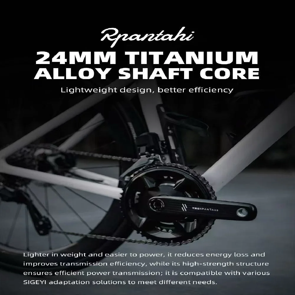 Volle Carbon Rennrad Power Meter Kurbel 24mm Titan Spindel 165mm/170mm Superlight Klapp Fahrrad Kurbelgarnitur 384g Für Shimano – Detail 17