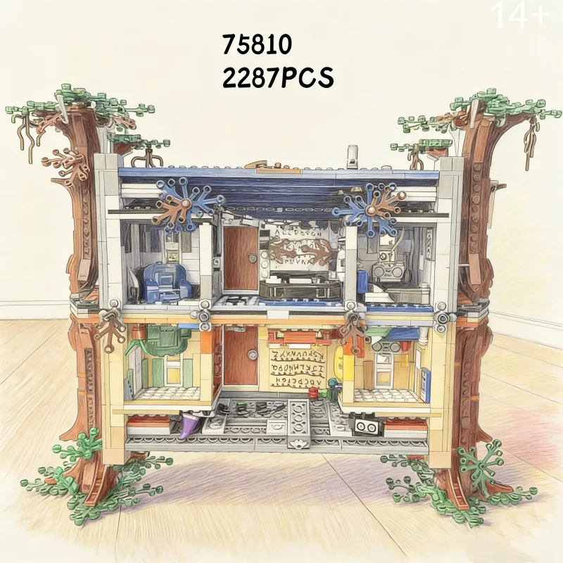 75810 Strange Story Characters Turn Upside Down Model Holiday Gift 2287PCS Brick Children Educational Toys