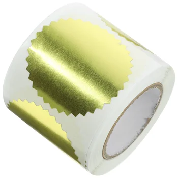 Golden Stickers Envelope Stamp Certificate Awards Blank Medal Label Embossing Seal Paper Medals