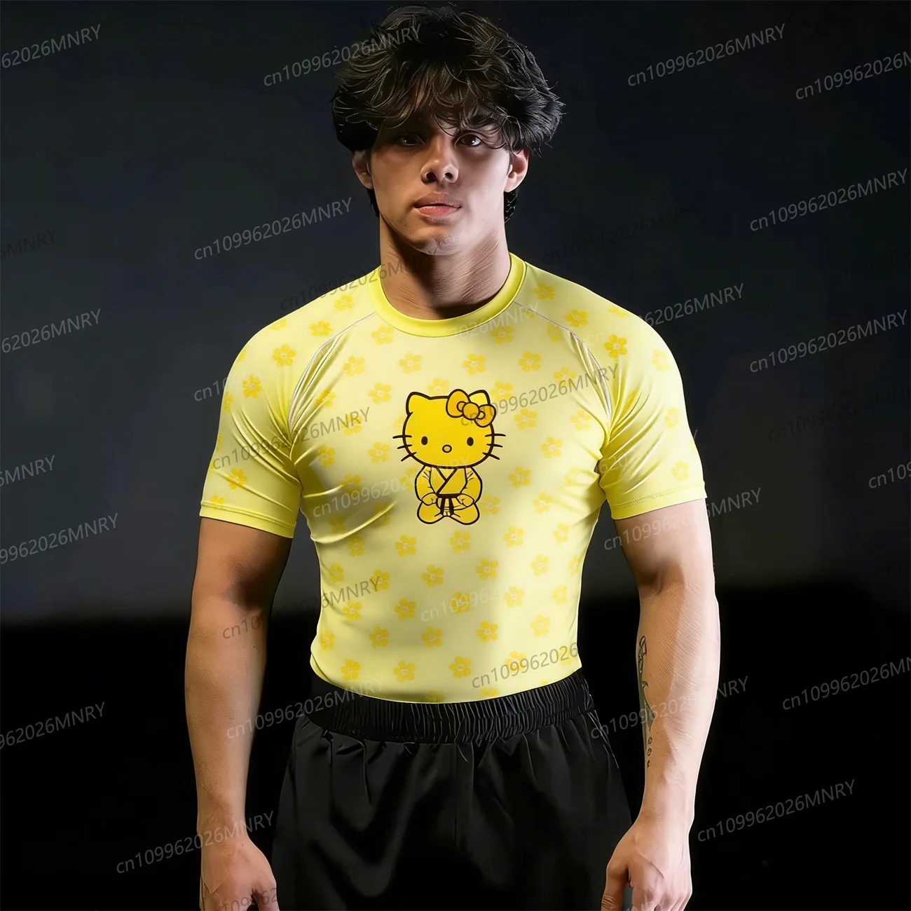 

Boys' Casual Sporty Hello Kitty Jiu Jitsu 3D Print Graphic Kid T-Shirt Girl Round Neck Tee Outdoor Sport Women's T-shirt