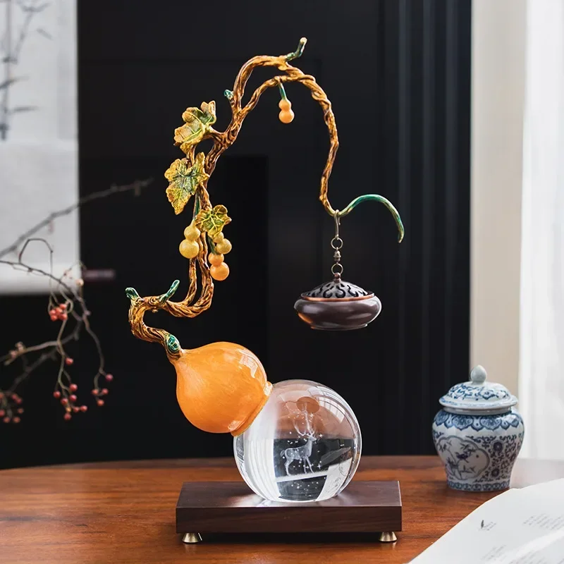 gourd deer decorative ornaments, opening gifts, front desk decorations, living room housewarming