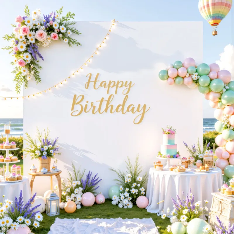 

Square Backdrop Covers Plain White Black Wall Kids Birthday Party Wedding Rectangle Polyester Spandex Party Decor (No rod)