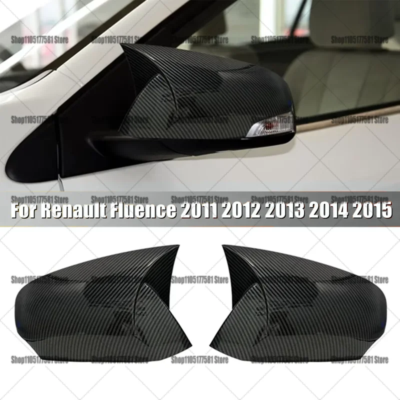 For Renault Fluence 2011-2015 – Rearview Side Mirror Cover Cap, Exterior Door Housing Trim Adhesive Sticker