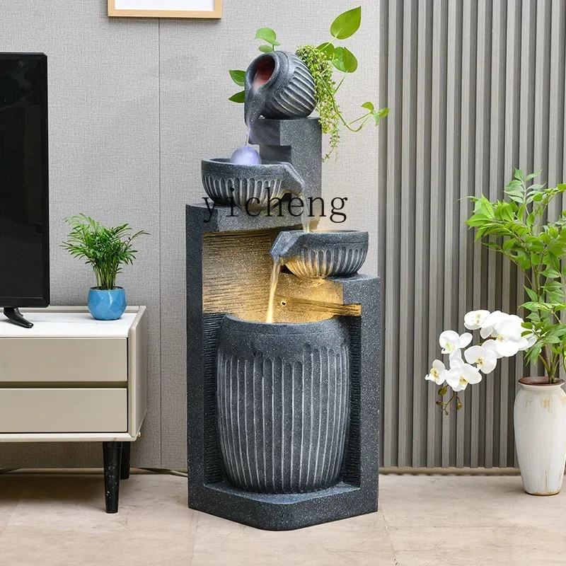 L14-  Flowing Water Arts Indoor Home Living Room Oice Decoration Bonsai View Jane Europe Restaurant Fountain