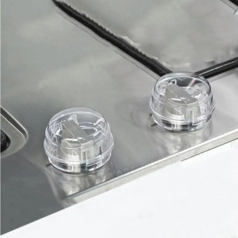 54DF 6 قطعة مقبض موقد غاز يغطي سلامة الطفل قفل الفرن غطاء الرضع الطفل حامي المنزل المطبخ التبديل للحماية #2