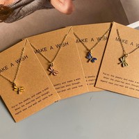 New Dragonfly Necklace For Women Golden Color Elegant Clavicle Chain Korean Hot Fashion Jewelry Gift Wholesale