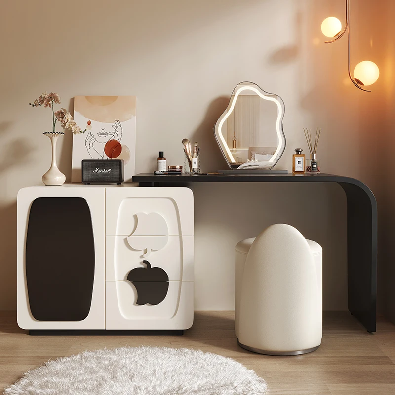 

Women Bedside Vanity Table Makeup Mirror Desk Study White Storage Drawers Dressing Table Wood Cheap Penteadeira Home Furniture