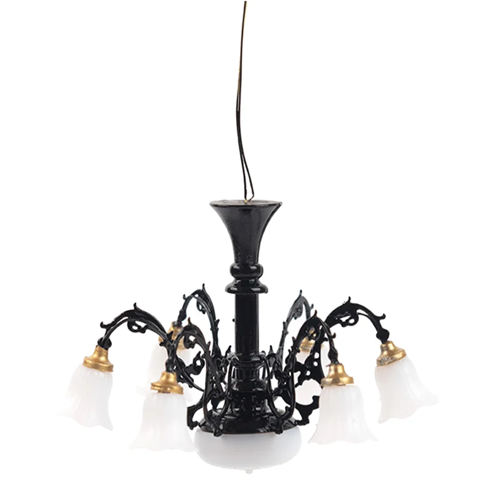 

Model Chandelier Mini Pendant Miniature Lamp Material House Decoration Light Fixture Abs Furniture Ornaments