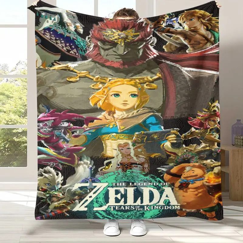 Vintage Game Z-Zelda Hylian Crest Link Soft Flannel Throw Blanket,Cozy Blanket for Bed,Sofa,Living Room,Camping,Home Decor,Gift