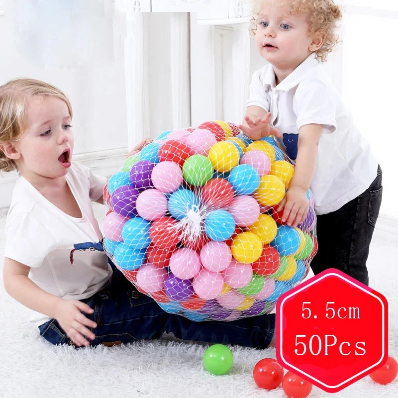 100 Stuks 55Mm Baby Plastic Ballen Water Zwembad Oceaan Bal Spelletjes Voor Kinderen Zwemmen Pit Spelen Huis Buitenshuis Sport Bal Tenten Baby Speelgoed