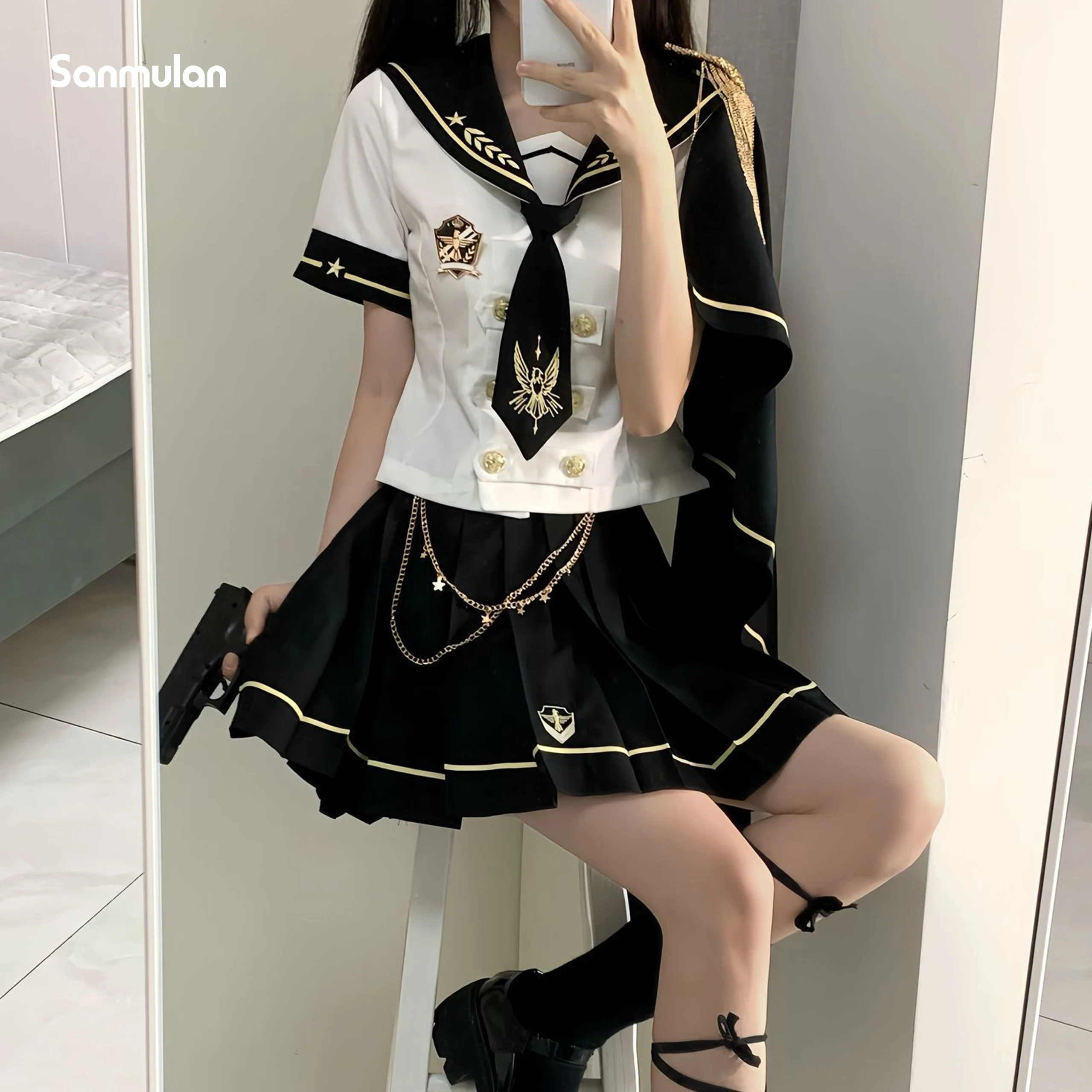 set-cos-uniforme-jk-da-comandante-di-nave-stellare-in-stile-anime-con-maniche-lunghe-e-corte-abito-da-marinaio-e-sciarpa